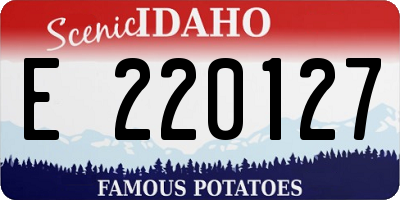 ID license plate E220127