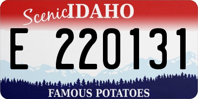 ID license plate E220131