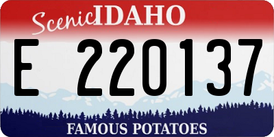 ID license plate E220137