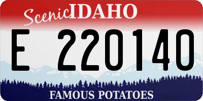ID license plate E220140