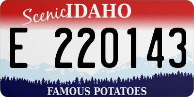ID license plate E220143