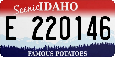 ID license plate E220146