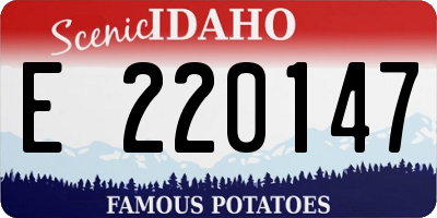ID license plate E220147