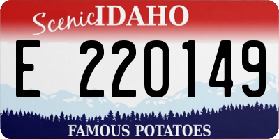 ID license plate E220149