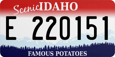 ID license plate E220151