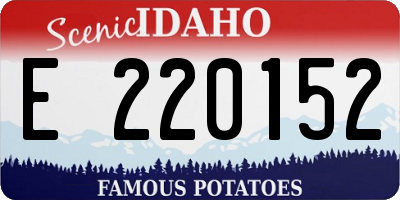 ID license plate E220152