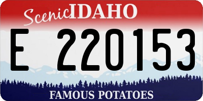 ID license plate E220153