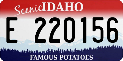 ID license plate E220156