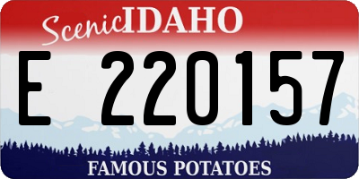 ID license plate E220157