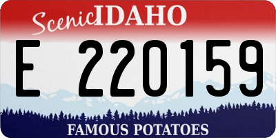 ID license plate E220159