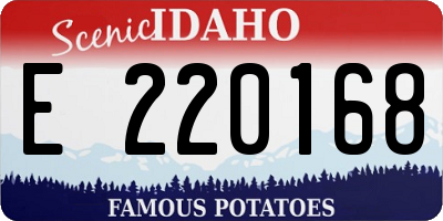 ID license plate E220168