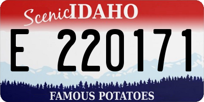 ID license plate E220171