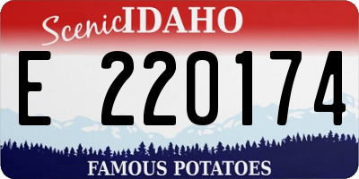 ID license plate E220174