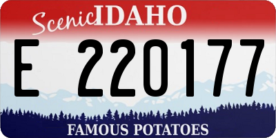 ID license plate E220177