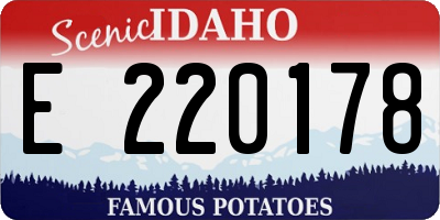 ID license plate E220178