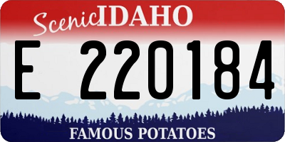 ID license plate E220184