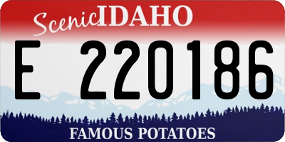ID license plate E220186