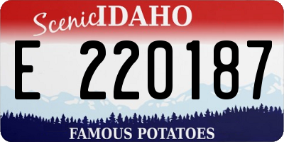 ID license plate E220187