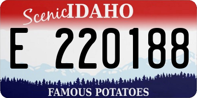 ID license plate E220188