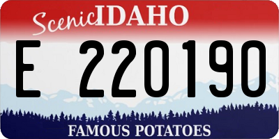 ID license plate E220190