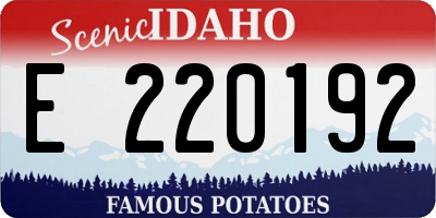 ID license plate E220192