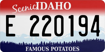 ID license plate E220194