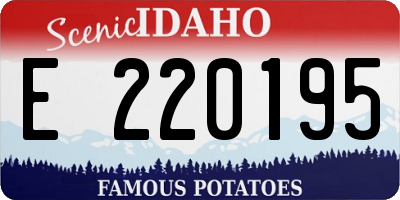 ID license plate E220195