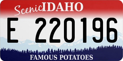 ID license plate E220196