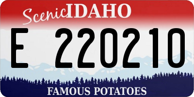 ID license plate E220210