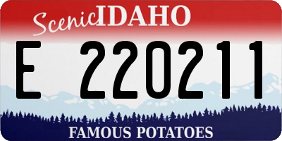 ID license plate E220211