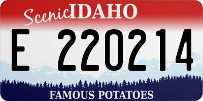 ID license plate E220214