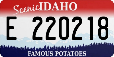 ID license plate E220218