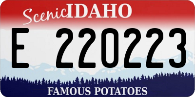ID license plate E220223