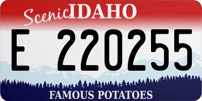 ID license plate E220255