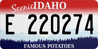 ID license plate E220274