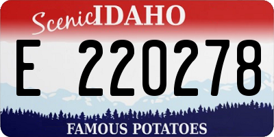 ID license plate E220278