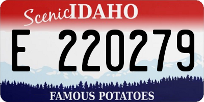 ID license plate E220279