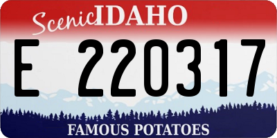 ID license plate E220317