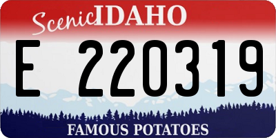 ID license plate E220319