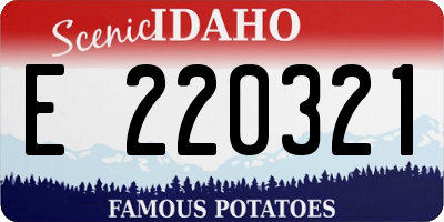 ID license plate E220321