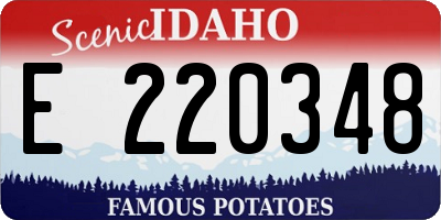 ID license plate E220348