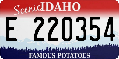 ID license plate E220354