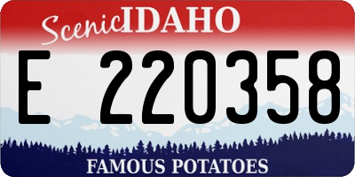ID license plate E220358