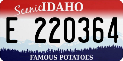 ID license plate E220364