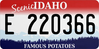 ID license plate E220366
