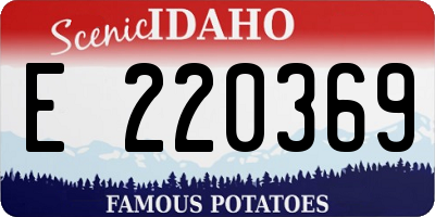 ID license plate E220369