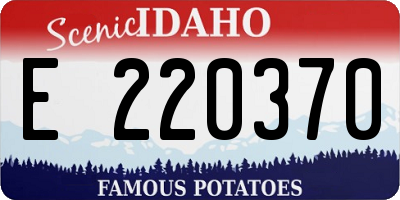 ID license plate E220370