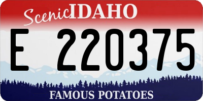 ID license plate E220375