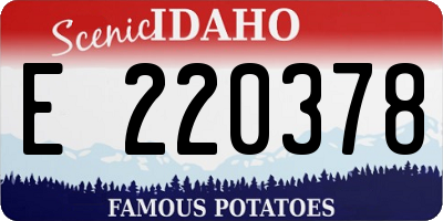 ID license plate E220378