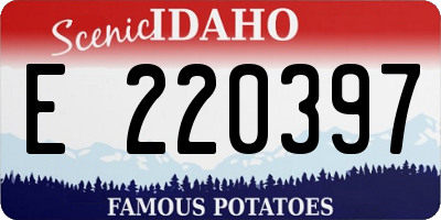 ID license plate E220397
